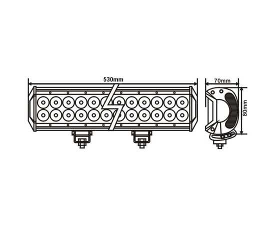 Светодиодная LED балка 126W - Комбинированного света, 3400-126C (светодиоды CREE), изображение 6