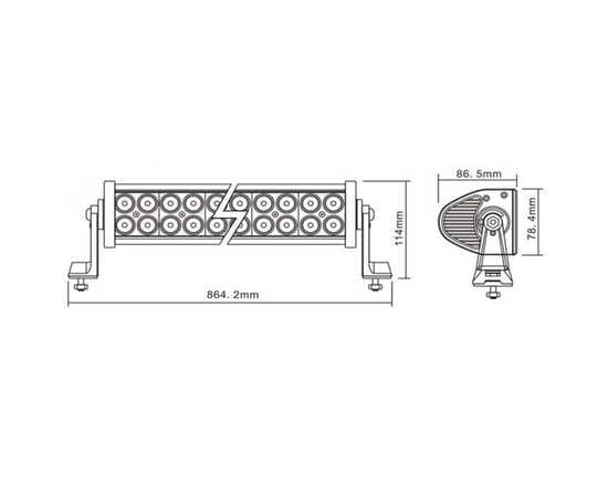 Светодиодная LED балка 180W - Комбинированного света, 3100-180С (светодиоды EPISTAR), изображение 3
