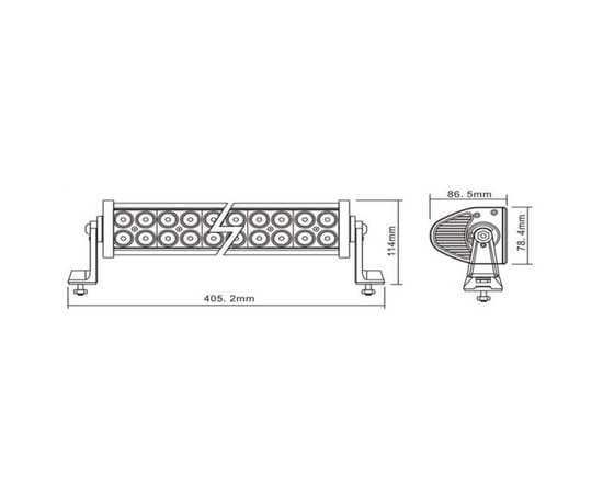 Светодиодная LED балка - 72W Комбинированного света ( БЕЛЫЙ / ЖЕЛТЫЙ ), 31001-72C, изображение 9