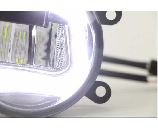 Светодиодные противотуманки CREE линзованные с ДХО (LED ПТФ) 2 шт., изображение 2