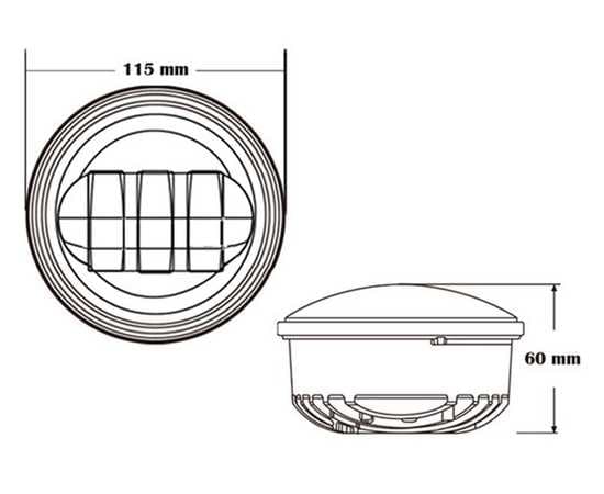 Противотуманные фары 60W  с ДХО + Поворот (2 шт) Hummer, Harley