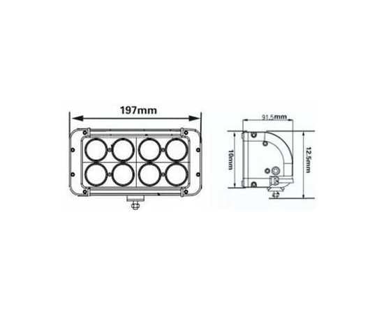 Светодиодная балка 80W, дальнего света,  серия 3302 CREE, изображение 7