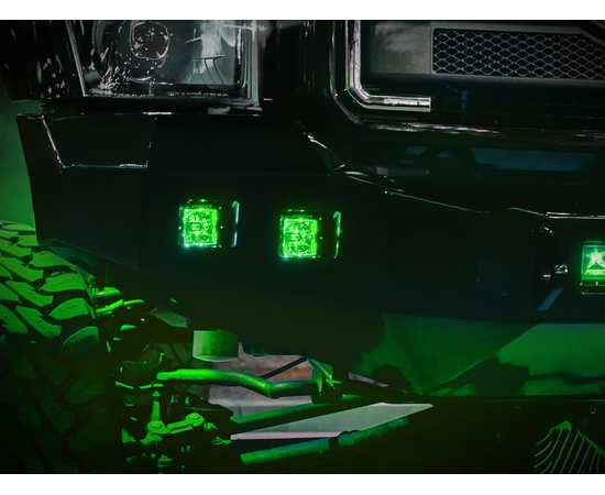 Фары RIGID Radiance Pod (3 светодиода) комбинированого света - Синяя подсветка (пара), изображение 7