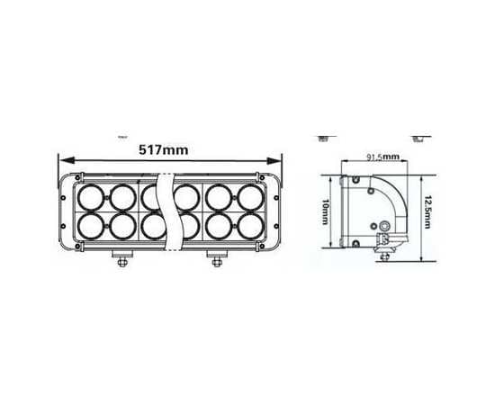 Cветодиодная LED балка - 240W комбинированого света CREE