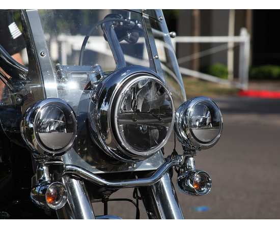 Фара головного света для мотоцикла Rigid 7" DOT, изображение 2