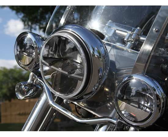 Фара головного света для мотоцикла Rigid 7" DOT, изображение 3