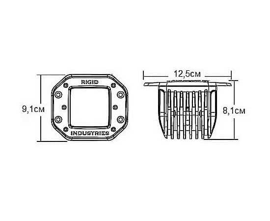Фары RIGID Radiance Scene (4 светодиода) - Белая подсветка - Врезная установка (пара), изображение 4