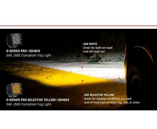 Фары RIGID SAE-Серия Dually жёлтый противотуманный свет (пара), изображение 3