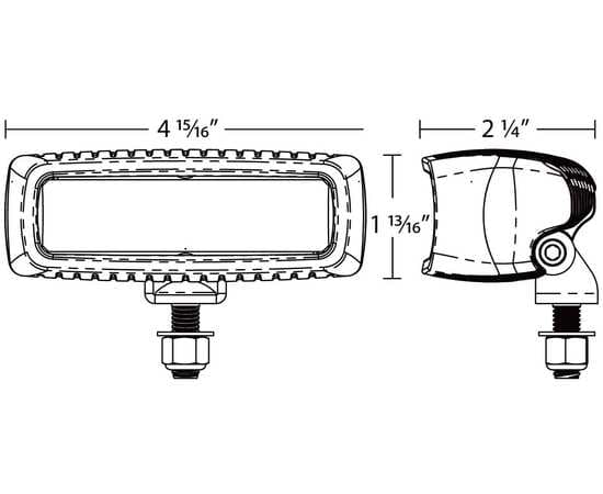 Светодиодная фара заднего хода Rigid SR-Q Серия PRO (4 диода) рабочий свет, изображение 8