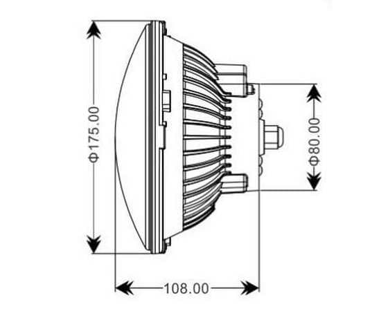 Светодиодные фары головного света 7" дюймов 160W (комплект 2 шт) Defender, Jeep, Toyota cruiser 70, изображение 21