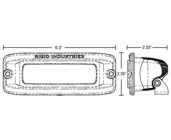 Светодиодная фара Rigid SR-Q Серия PRO (4 диода), Рабочий свет 2 шт., изображение 2