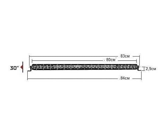 Однорядная светодиодная балка Rigid 30" SR-Серия PRO (36 диодов) Комбинированный свет (Водительский/Дальний), изображение 2