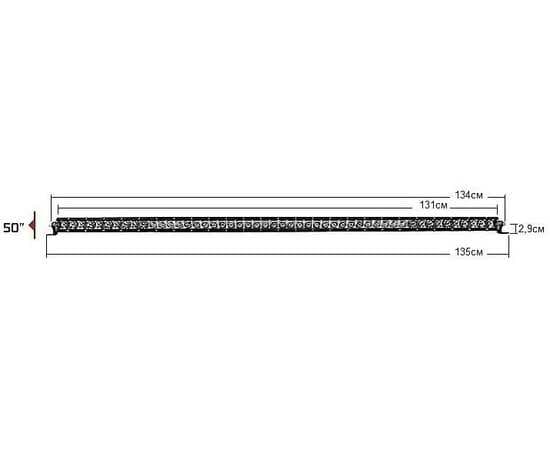 Однорядная светодиодная балка Rigid 50" SR-Серия PRO (50 диодов) Дальний свет Midnight Edition, изображение 2