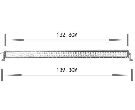Светодиодная LED балка - 300W EPISTAR дальнего света (на крышу),  двухрядная, изображение 2