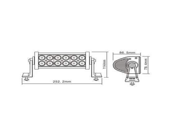 Светодиодная LED балка 36W, дальний свет Epistar, изображение 6