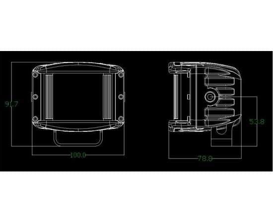 Фара 40W Aurora ALO-2-E4E15J комбинированная ближний + рассеивающий свет 180°, изображение 14