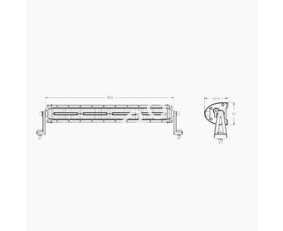 Светодиодная балка 120W + ДХО,  комбинированый свет  (Osram), изображение 2