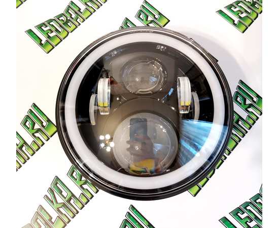 Светодиодный фары головного света с ДХО и поворотниками 7 дюймов 140 Вт (комплект), изображение 2