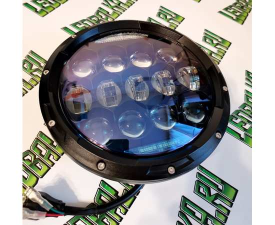 Светодиодные фары головного света с ДХО и поворотниками 7" дюймов 260W (комплект 2шт), изображение 3