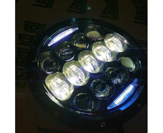 Светодиодные фары головного света с ДХО и поворотниками 7" дюймов 260W (комплект 2шт), изображение 16