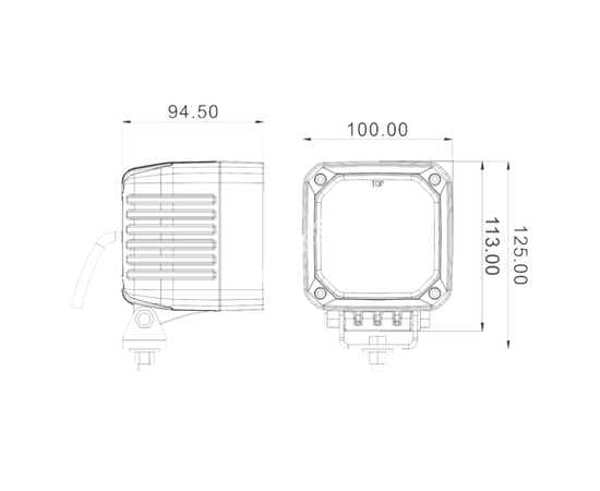 Светодиодная фара 40W рабочего света PRO, квадратная CREE. 1540SF