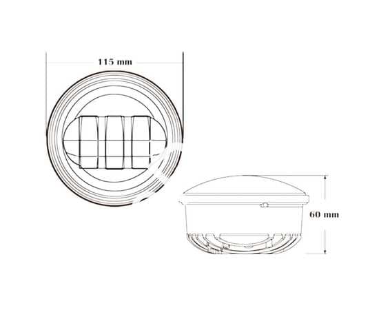 Фара Sanmak SM6672-041-30W ровная СТГ врезная  4,5 дюйма, изображение 9