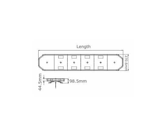 Проблесковая балка 56W Sanmak SM7301-744 29" (Желтый) 10 режимов