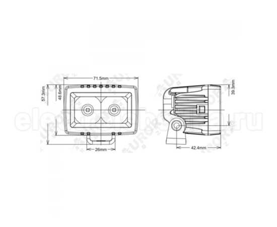 Фара 20W Aurora ALO-L-2-P7T дальнего света, изображение 12