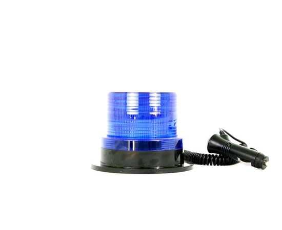 Проблесковый маячок синий 30 LED, 13 см, 2 режима, на магните, изображение 2