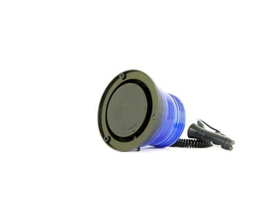 Проблесковый маячок синий 30 LED, 13 см, 2 режима, на магните, изображение 3