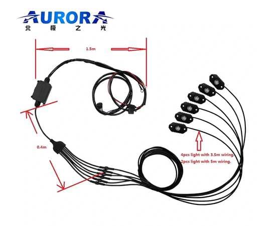 Подсветка точечная Aurora ALO-Y1-2-RGB-D6 универсальная 6 шт -18W управление Bluetooth, изображение 9