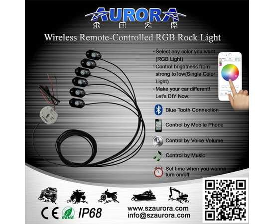 Подсветка точечная Aurora ALO-Y1-2-RGB-D6 универсальная 6 шт -18W управление Bluetooth, изображение 15