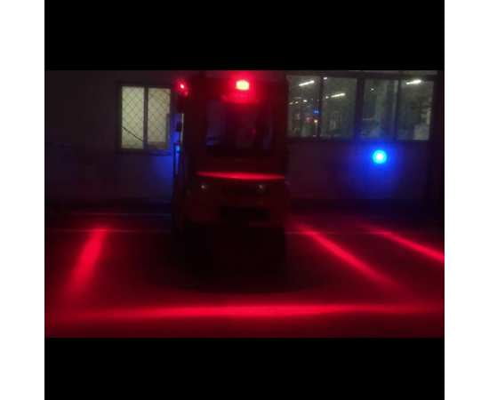 Маркерный фонарь 18W  LOYO SLIMLINE RED красная линия, для вилочного складского погрузчика, изображение 6