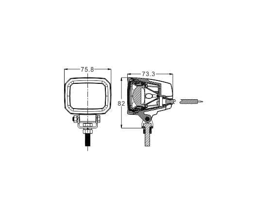 Маркерный фонарь 9W - Красная линия, 10-80V, Sanmak SA6069-02