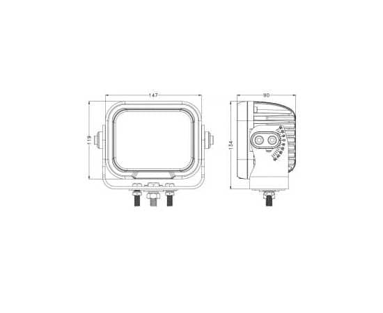 Светодиодная фара 120W PRO рабочего (ближнего) света, 61120SF Osram (Flood), изображение 4