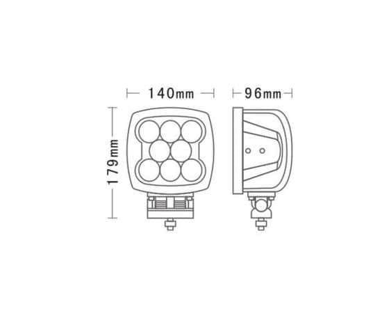 Светодиодная фара 80W, дальнего света CREE 1480SS, изображение 5