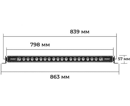 Светодиодная балка RIGID Radiance Plus SR 30″ (20 Светодиодов) RGB-W подсветка, изображение 2