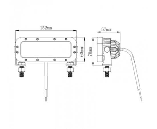 Маркерный фонарь 18W LOYO FORK LINE RED  красная линия