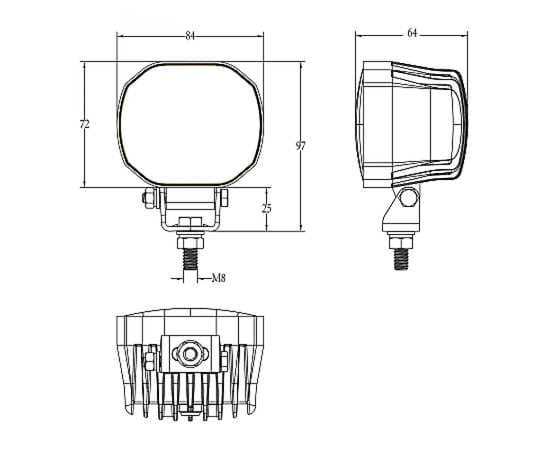 Фонарь маркерный 10W Красная линия (Red line) 10WRL