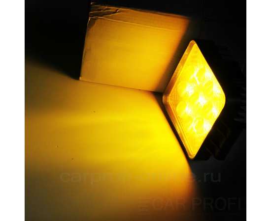 Светодиодная фара 27W рабочего света, желтая, изображение 2