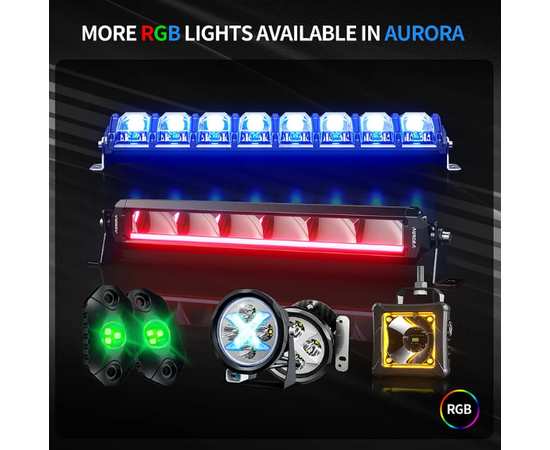 Светодиодная балка 150W Aurora ALO-D6T-20-P23Q (Комбинированный свет + RGB подсветка ) Osram, изображение 11