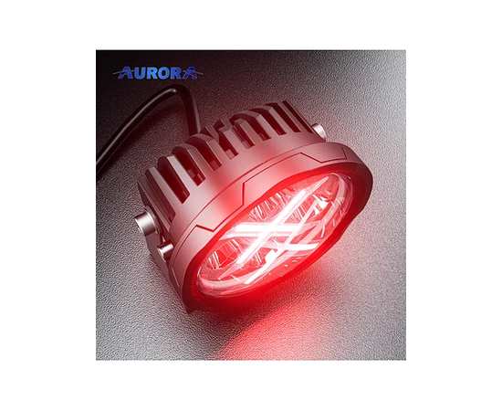 Фары дальнего 40W Aurora ALO-R4T3-P-RGB 4" подсветка RGB в форме Х  ( 2 шт ), изображение 7