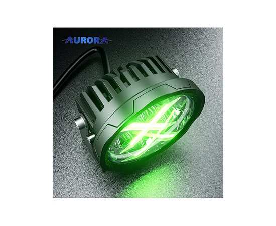 Фара дальнего 40W  Aurora ALO-R4T3-P-RGB 4" подсветка RGB в форме Х  ( 2 шт )