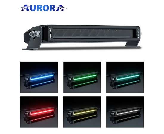 Светодиодная балка 216W Aurora ALO-S5T-40RQ 40" Дальний свет + RGB подсветка, изображение 2