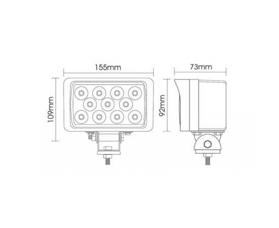 Светодиодная фара 45W - Ближнего света, 1020-45W (светодиоды Epistar), изображение 12