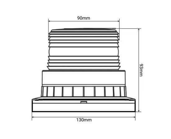 Маяк проблесковый Samrai 015P , 7 режимов, 13 см, на магните, изображение 4