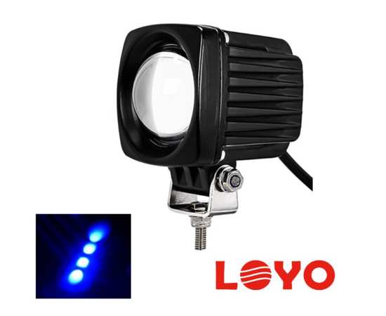 Маркерный  фонарь 10W Синяя бегущая мерцающая точка (линия)  FLASH LINE 10-80V