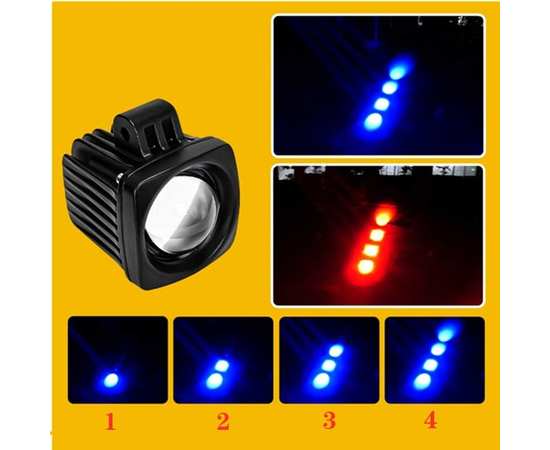 Маркерный  фонарь LOYO 10W Синяя бегущая мерцающая точка (линия)  FLASH LINE 10-80V, изображение 3