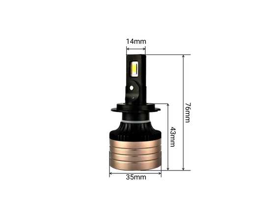 Светодиодные лампы A12-H7 65W (комплект 2шт), изображение 2