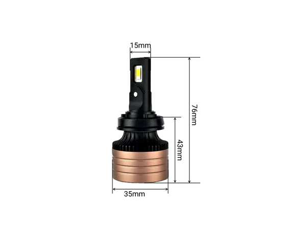 Светодиодные лампы A12-H8/H11 65W (комплект 2шт), изображение 2